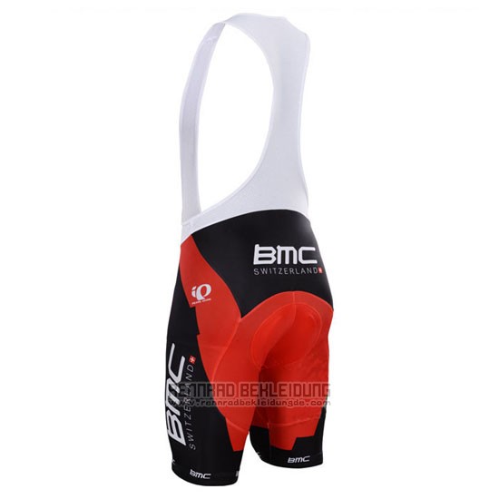 2015 Fahrradbekleidung BMC Shwarz und Orange Trikot Kurzarm und Tragerhose